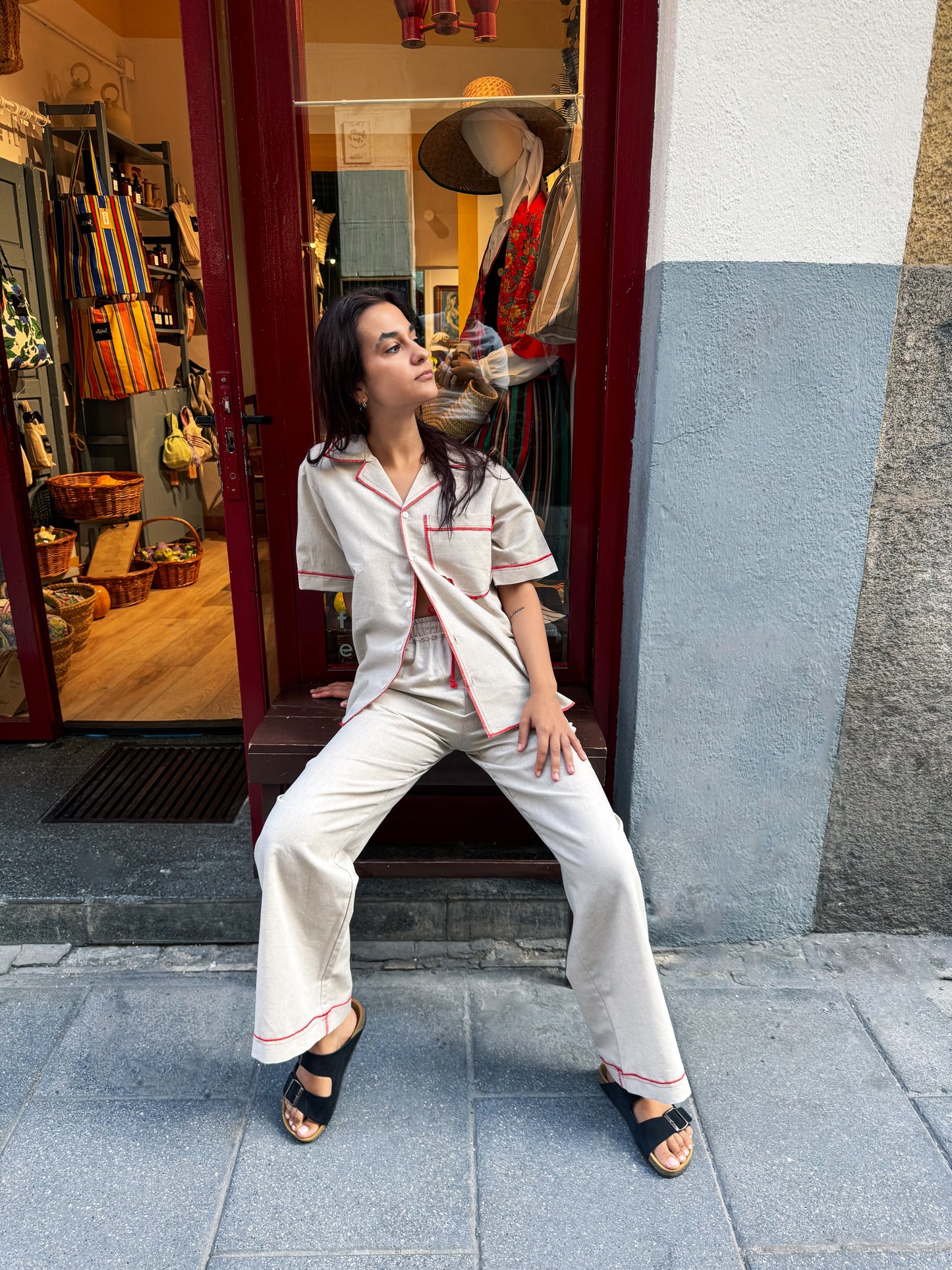 Pantalón Simón Lino Crudo