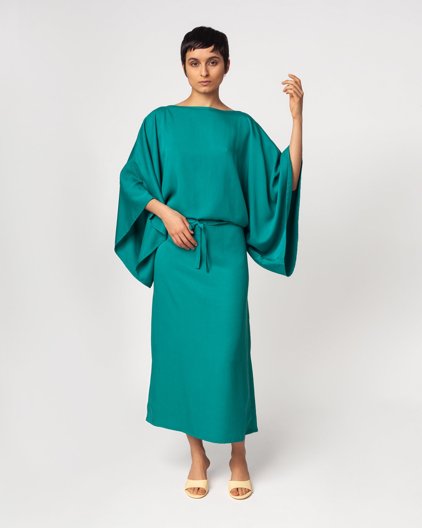 Vestido Aoki Verde Turquesa