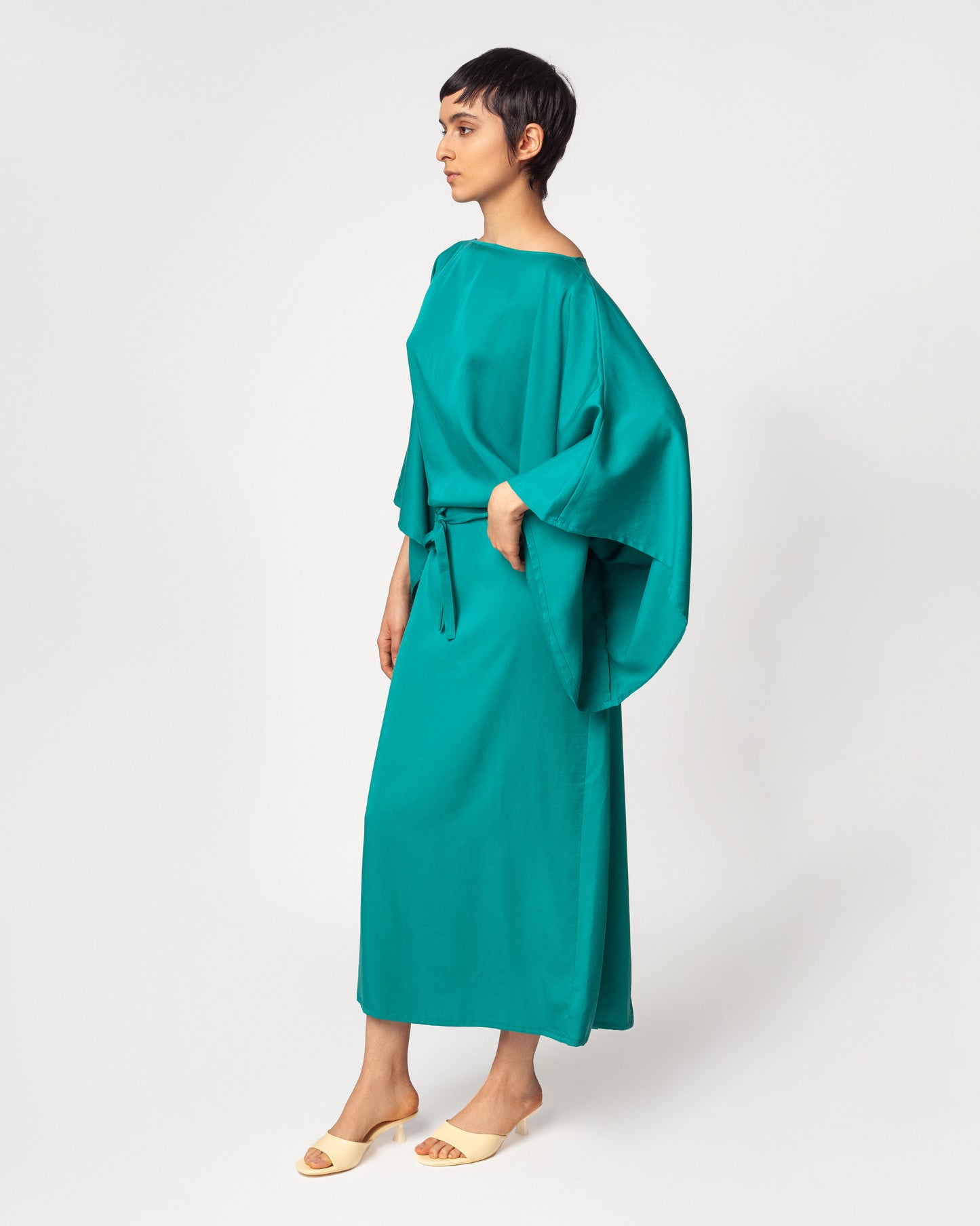 Vestido Aoki Verde Turquesa