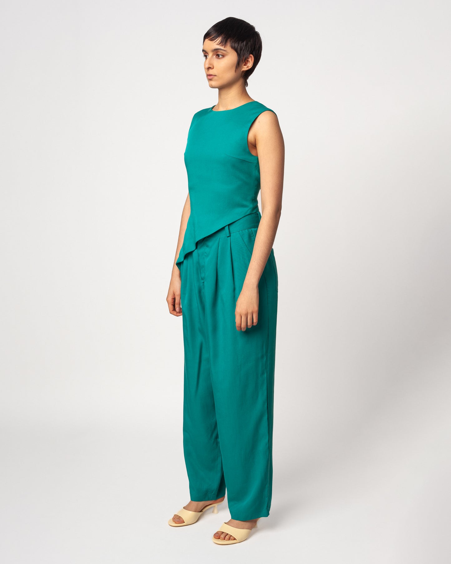 Top Paloma Verde Turquesa