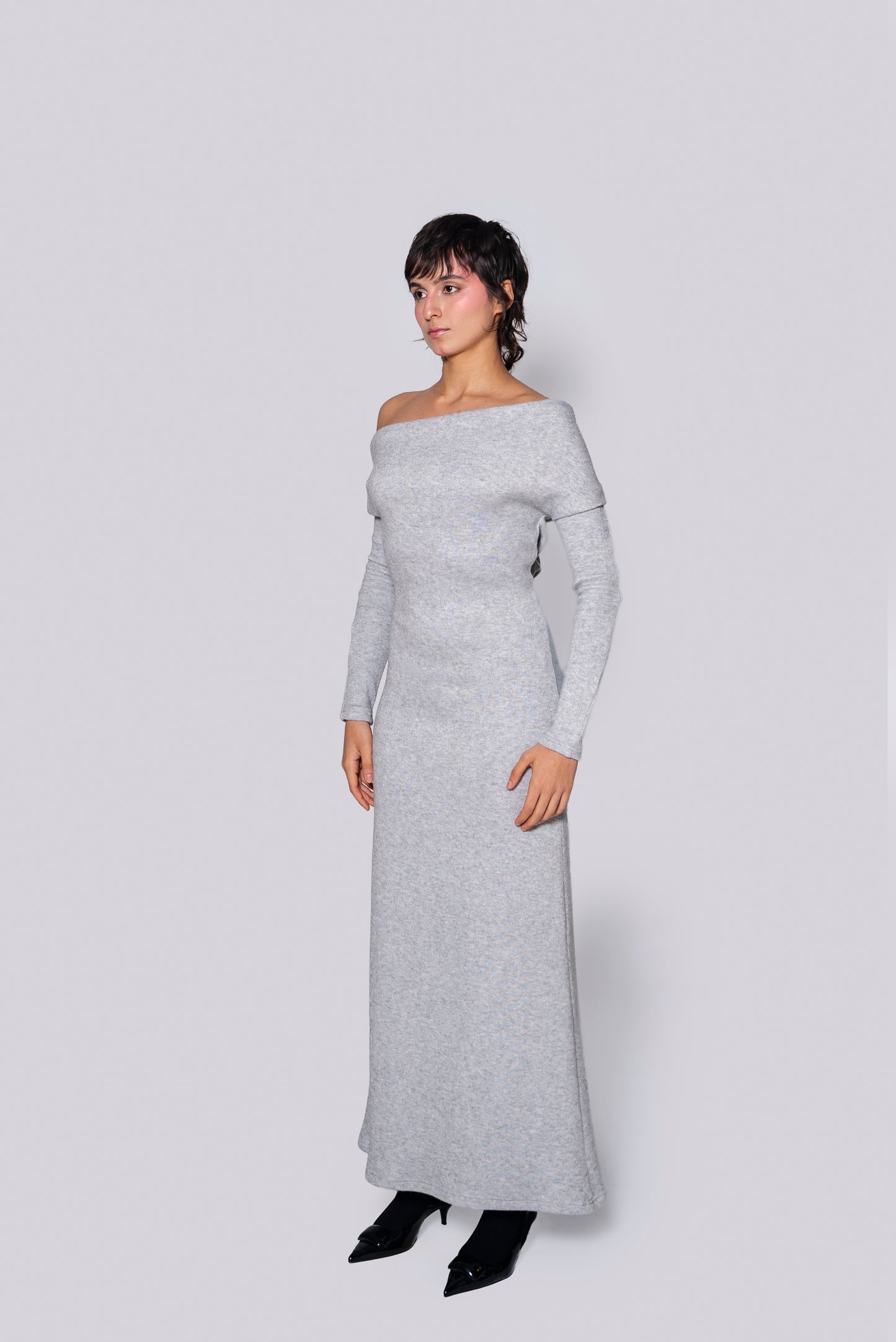 Vestido Bardot Gris