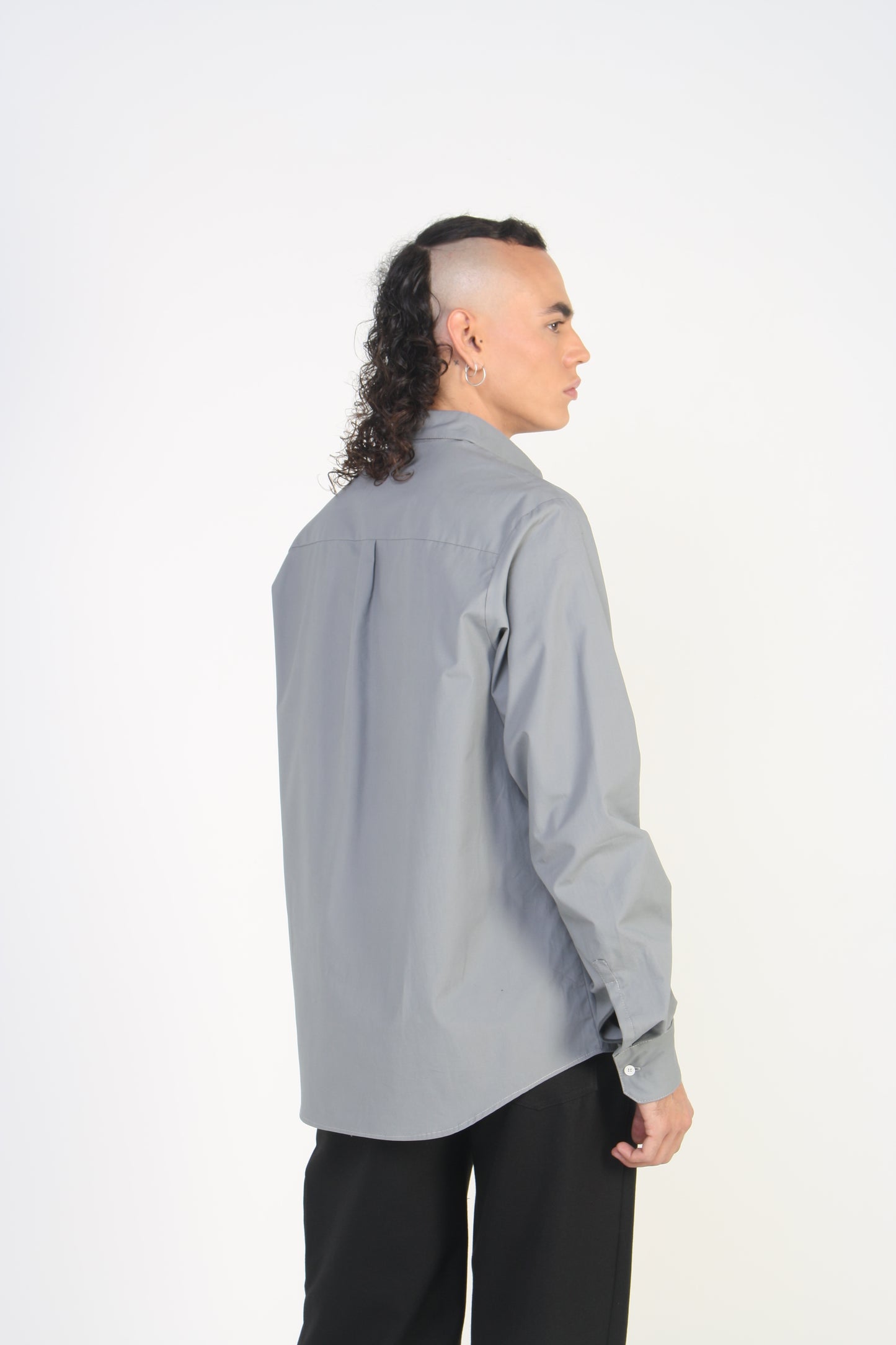 Camisa Popelín Gris Pizarra