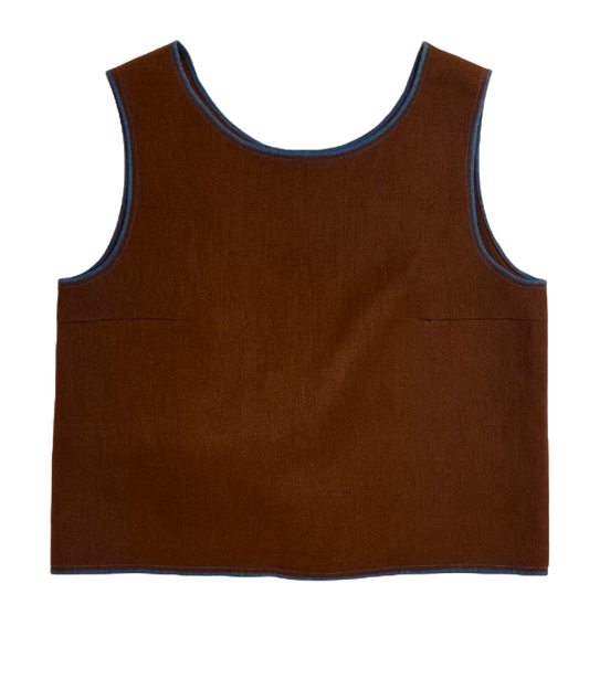 Top Paloma Lino Marrón
