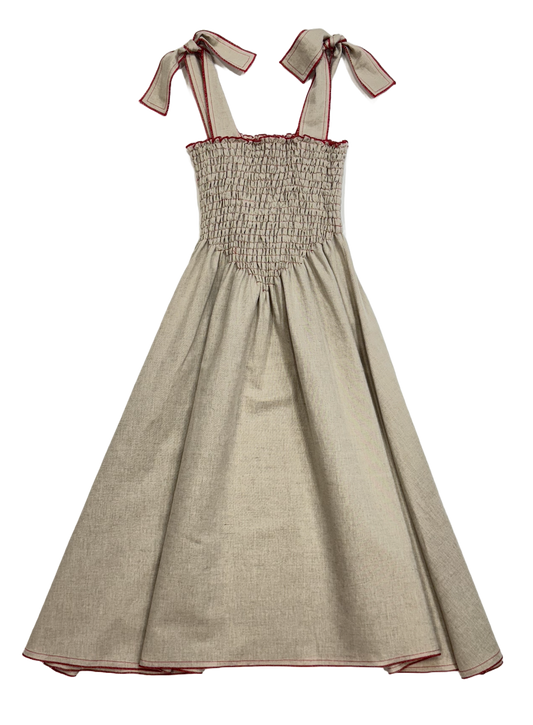 Vestido Lola Lino Crudo