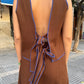 Top Paloma Lino Marrón