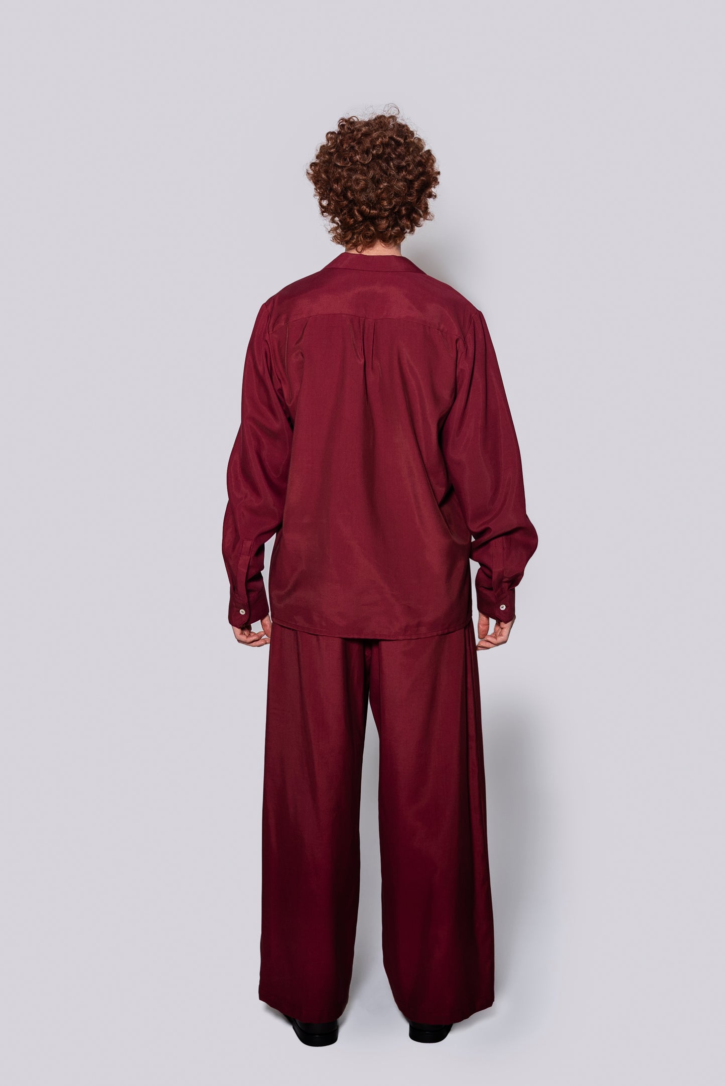 Pantalón Tokio Tencel Burdeos