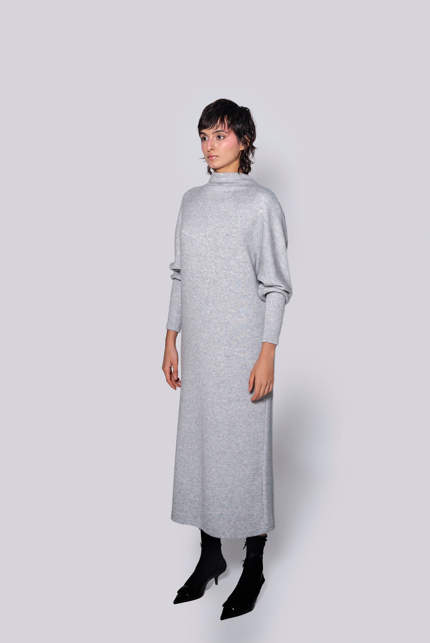 Vestido Murcielago Gris