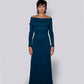 Vestido Bardot Azul
