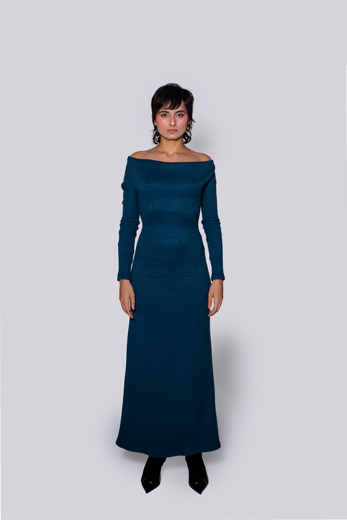 Vestido Bardot Azul
