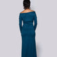 Vestido Bardot Azul