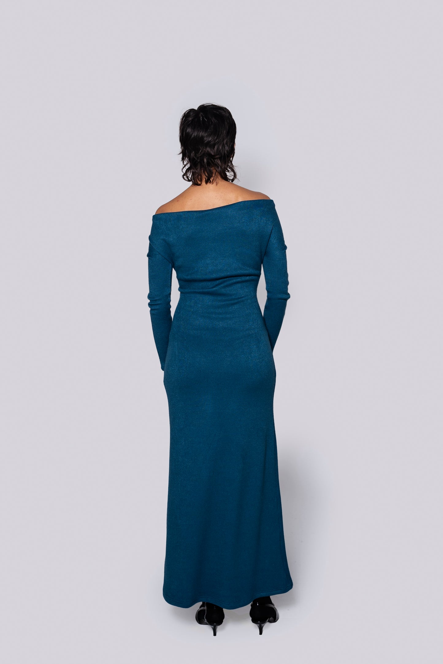 Vestido Bardot Azul